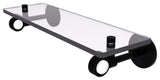 Clearview 16" Glass Shelf with Dotted Accents, Matte Black