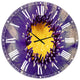 Blue Lotus Close Up Watercolor Flowers Round Metal Wall Clock, 36x36