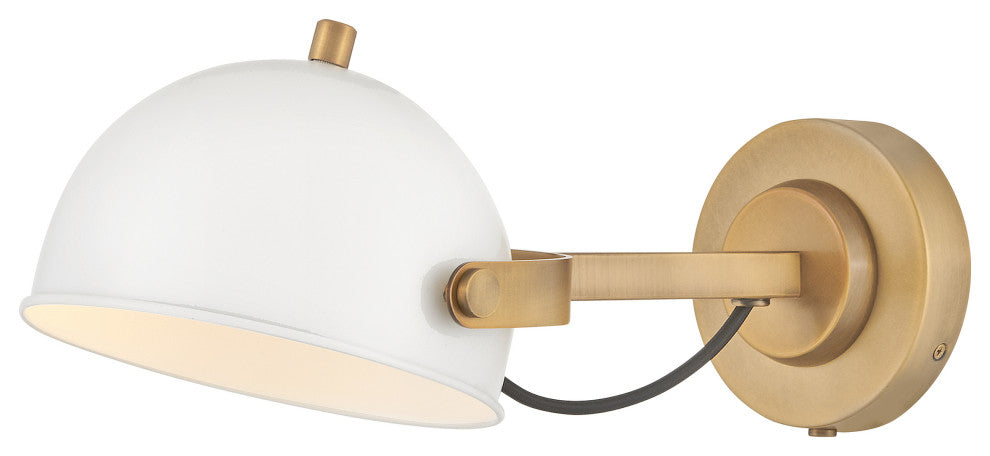 Hinkley Spence Medium Adjustable Single Light Sconce, Chalk White