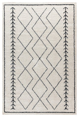 Geometric Style Bohemian Shag Area Rug, 5' X 7'