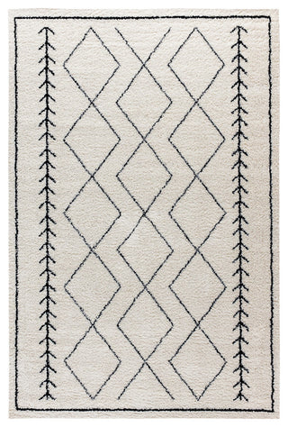 Geometric Style Bohemian Shag Area Rug, 5' X 7'