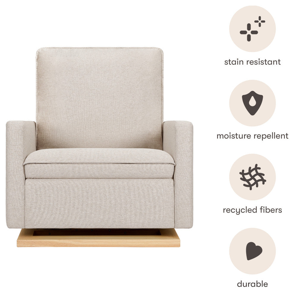 Cali Pillowback Chair and a Half Glider, Water Repellent and Stain Resistant, Performance Beach Eco-Weave