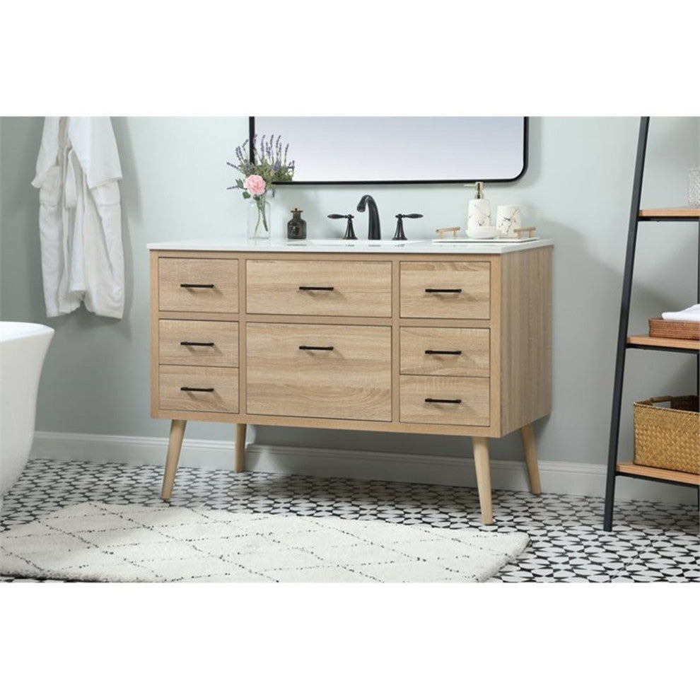Elegant Decor VF41048MW 48" Single Bathroom Vanity, Mango Wood