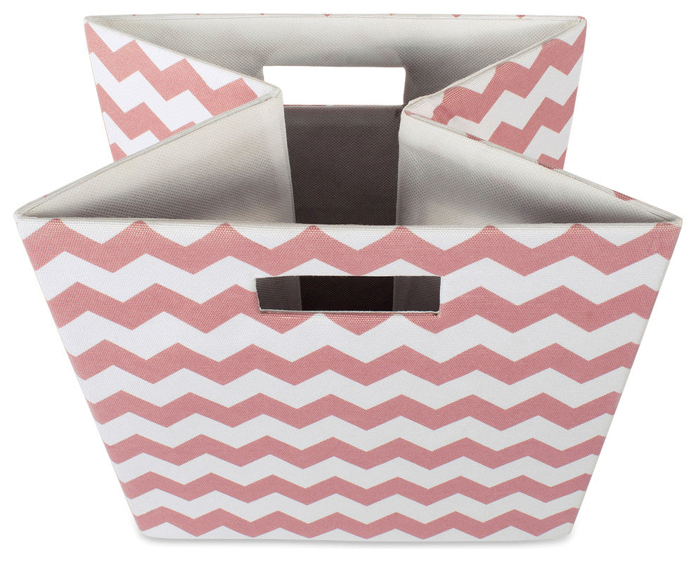DII Polyester Cube Chevron Rose Square 11x11x11"