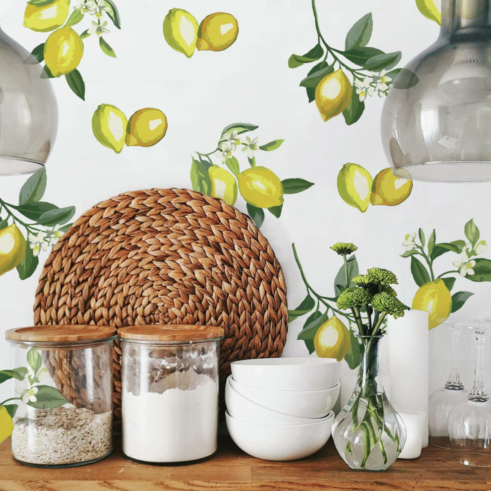 Green & Yellow & White Lemon Wall Decals