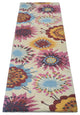 HAND TUFTED WOOL ECO-FRIENDLY AREA RUGS- Runner,Cream,Floral