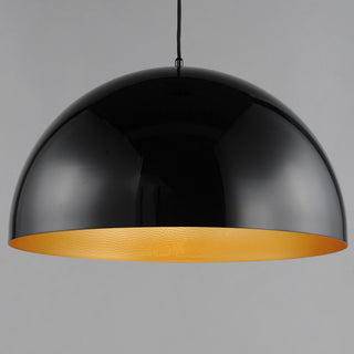 ET2 E24904 Hemisphere 24"W LED Pendant - Gloss Black / Gold
