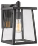 Gabriel 1-Light Textured Black Outdoor Wall Sconce 12"
