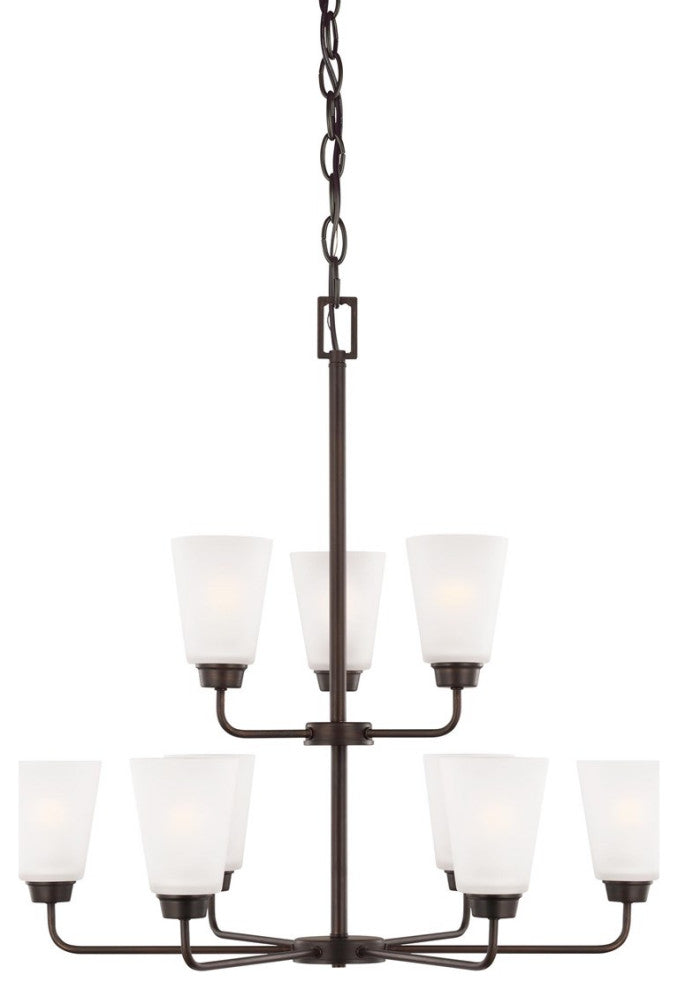 Sea Gull Kerrville 9-Light Chandelier Bronze