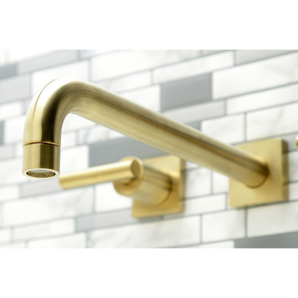 KS6057CML Wall Mount Tub Faucet, Brushed Brass