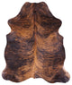 6' 7" X 5' 8" Brindle Natural Cowhide Rug C2295