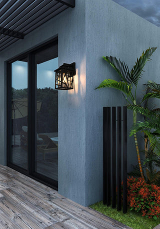 Home Living 7" Outdoor Wall Sconce, Black