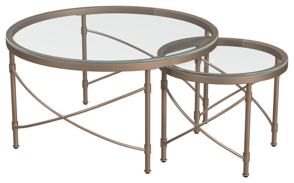 Antique Gold Nesting Cocktail Tables Harrison
