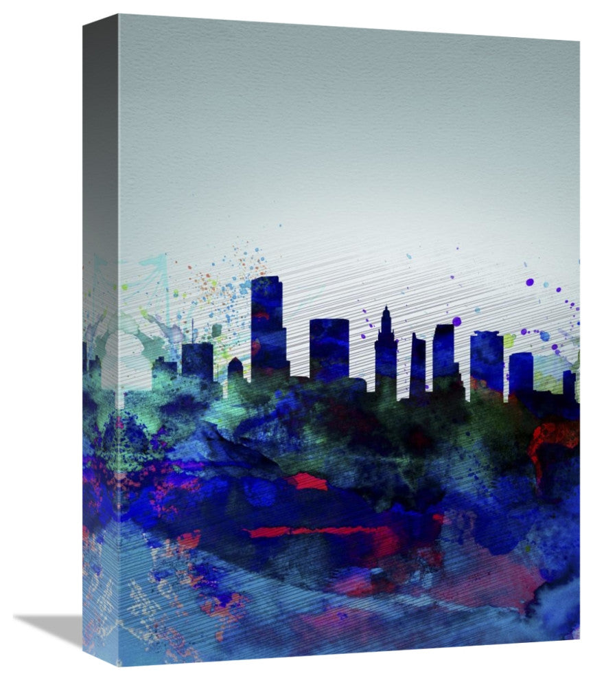 "Miami Watercolor Skyline" Fine Art Print