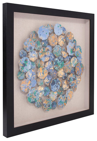 Howard Elliott Abstract Chrysanthemum Shadowbox Art