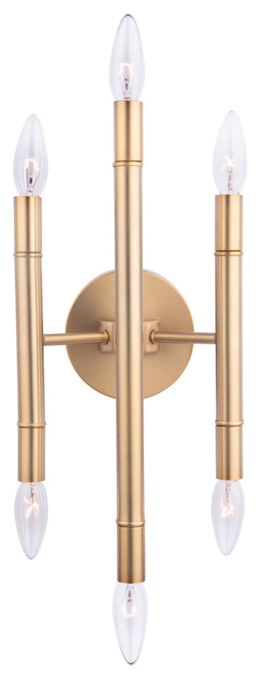 Luxury Mid-Century Modern Wall Sconce, Brushed Brass, ULB2230