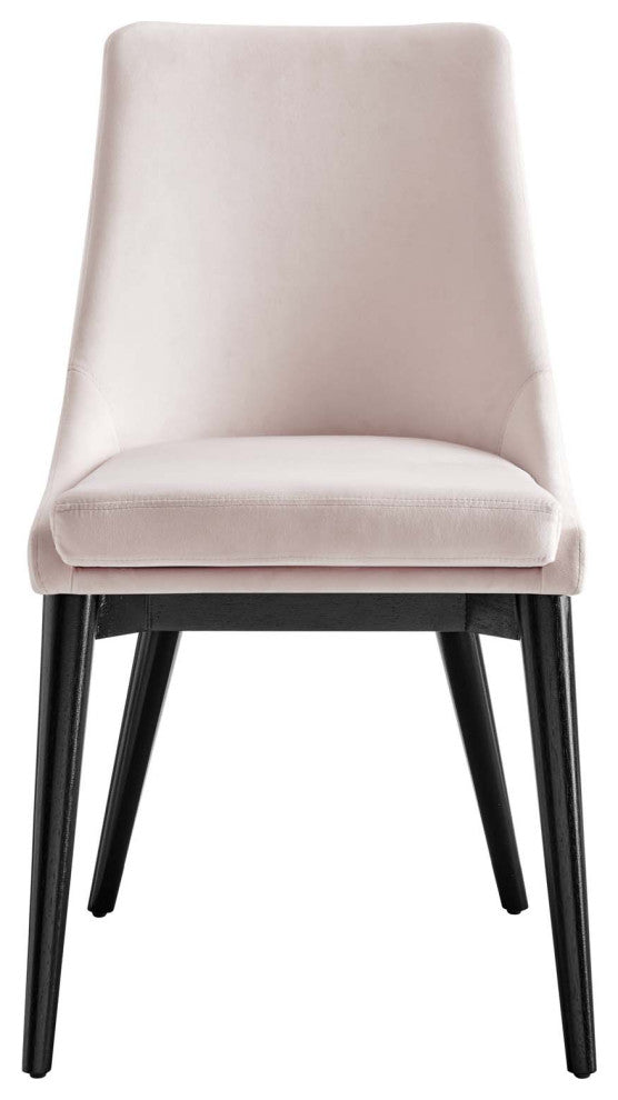 Viscount Accent Performance Velvet Dining Chairs, Set of 2, Pink