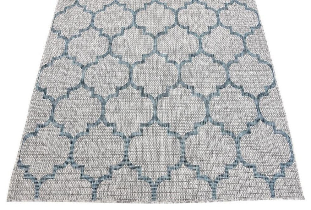 Unique Loom Gray Trellis Outdoor 5' 0 x 8' 0 Area Rug