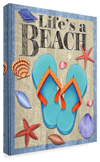 Kimura Designs 'Lifes A Beach' Canvas Art, 24"x18"