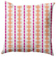 Watercolor Stripe Decorative Throw Pillow, Orange-Orchid, 16"x16"
