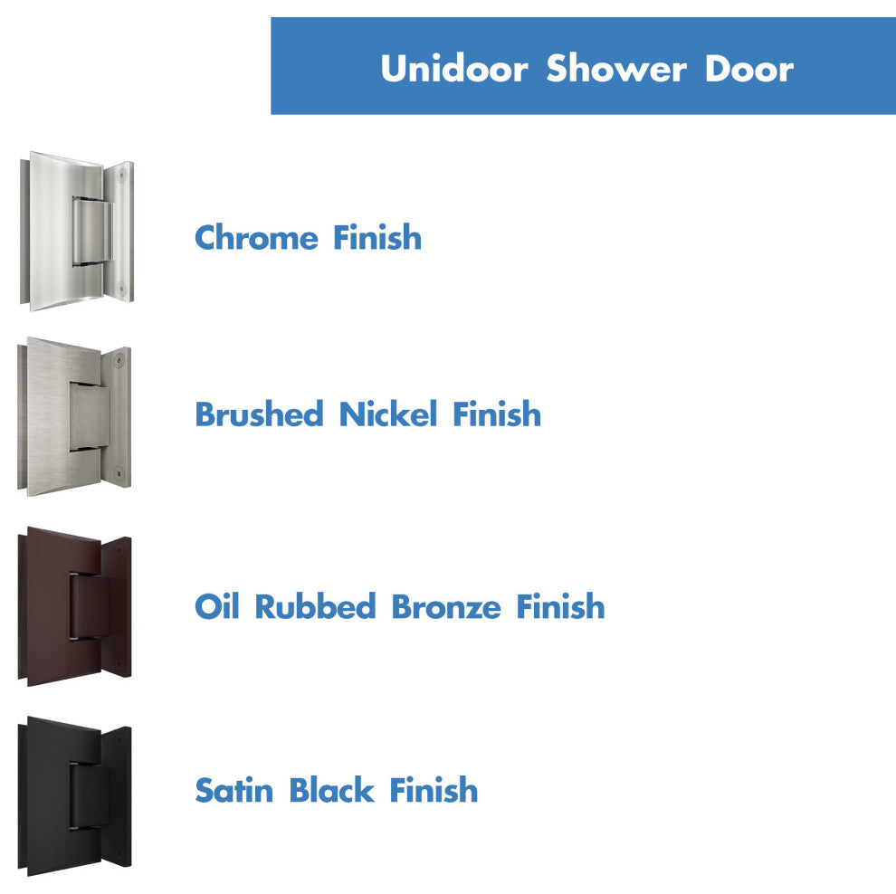 DreamLine Unidoor Plus 32"x34.38"x72" Hinged Shower Enclosure, Chrome