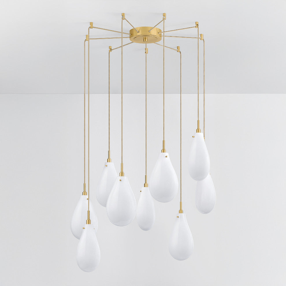 Hudson Valley Lighting Ironwood Chandelier, Aged Brass