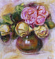Pierre Auguste Renoir Vase of Roses, Gallery Wrapped Canvas Print, 20"x20"