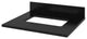 Astoria Transitional 24" Grey Vanity, Black Granite Vanity Top