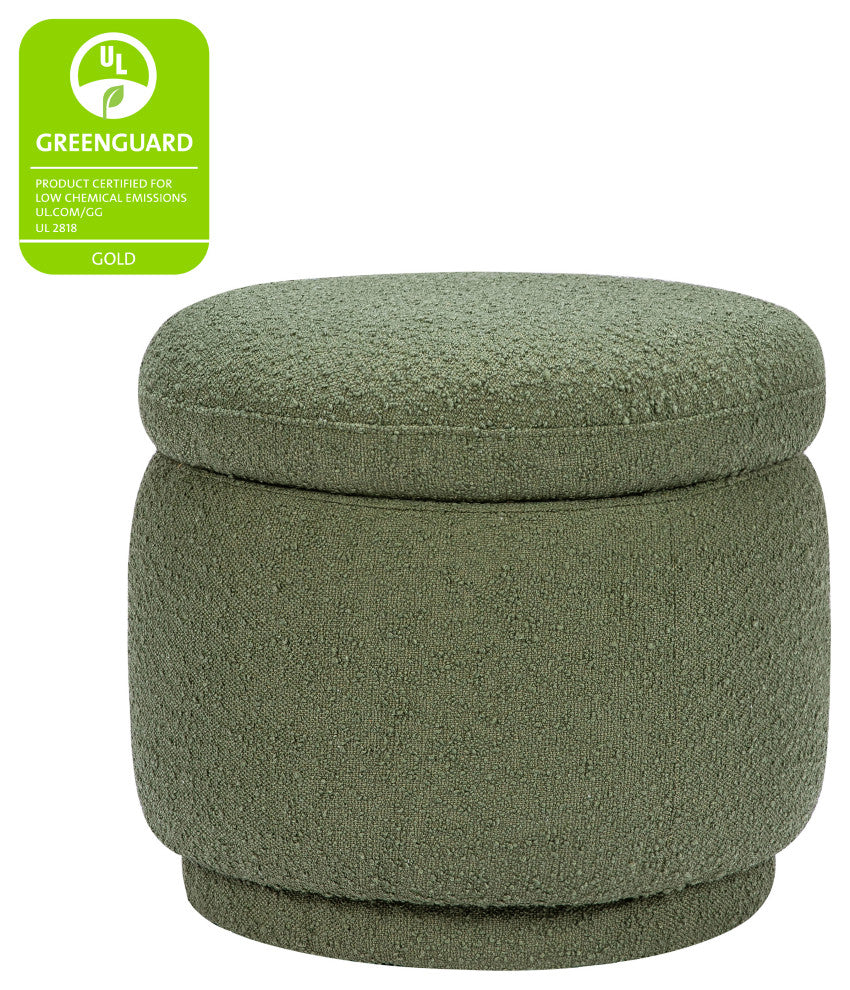 Enoki Storage Ottoman, Boucle, Olive Boucle
