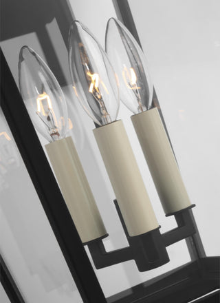 Warren Large Lantern, Textured Black