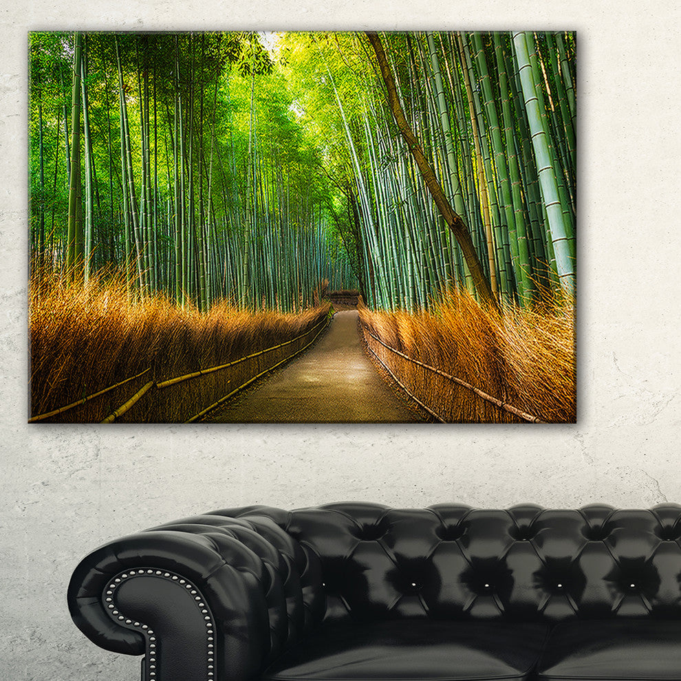 "Arashiyama Bamboo Grove Japan" Oversized Forest Wall Art, 32"x16"