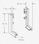 Handle-Free Cabinet Hardware 6K376 L Cap Component, Right, Dark Bronze