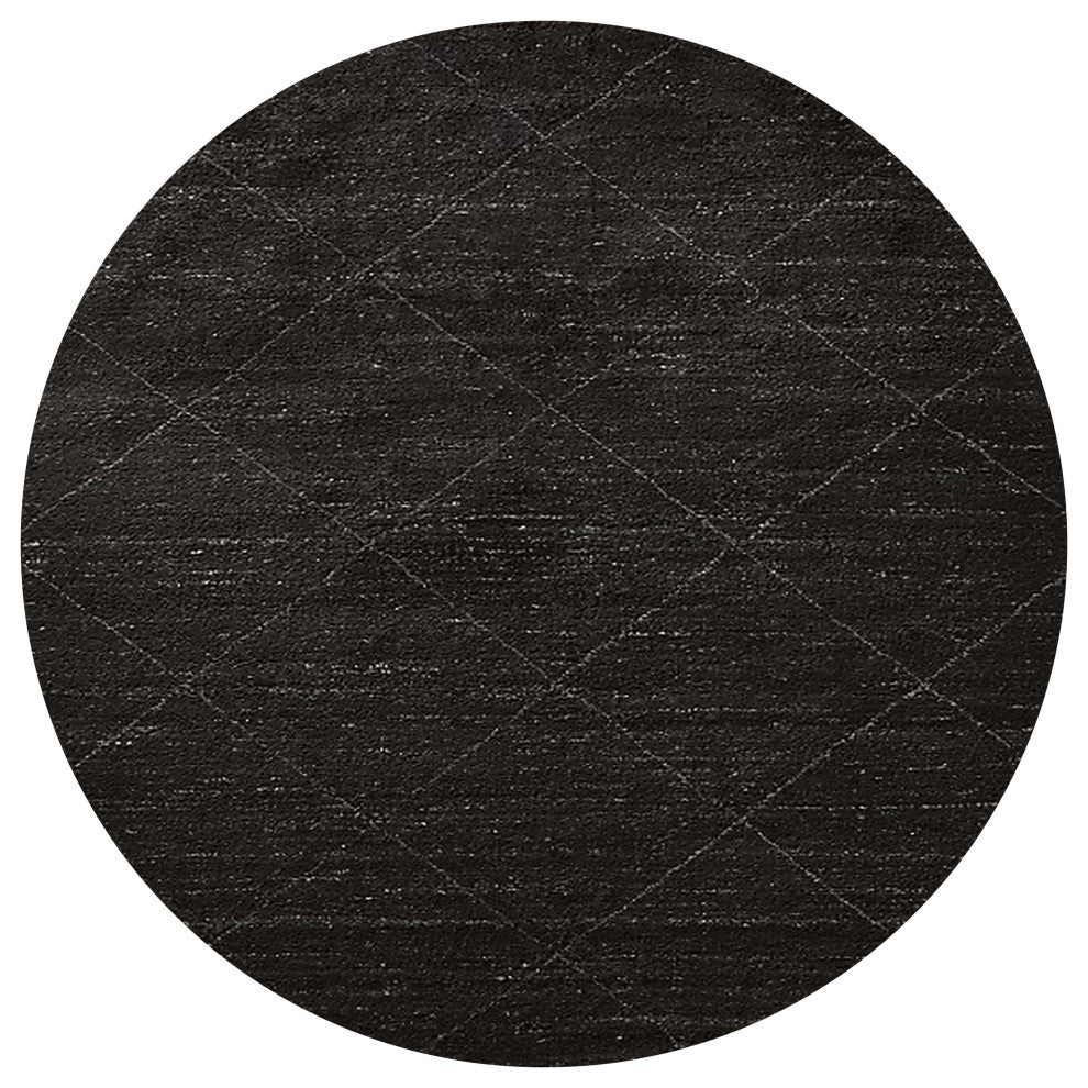 Ahgly Company Indoor Round Mid-Century Modern Area Rugs, 4' Round