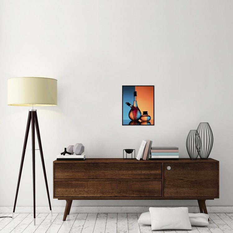 "Oil And Vinegar" Framed Canvas Giclee by Aida Ianeva, 17x21"