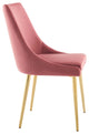 Dusty Rose Viscount Modern Accent Performance Velvet Dining Chair