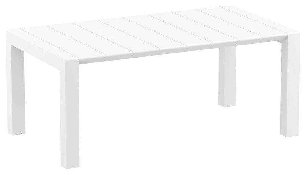 Compamia Ibiza 7-Piece Extendable Wickerlook Dining Set, White