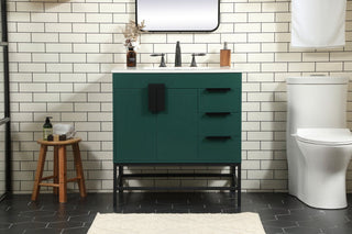Home Living 22" Modern Green-Light Bathroom Vanity