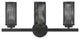 Livex Lighting Industro 3 Light Black With Brushed Nickel Accents Vanity Sconce
