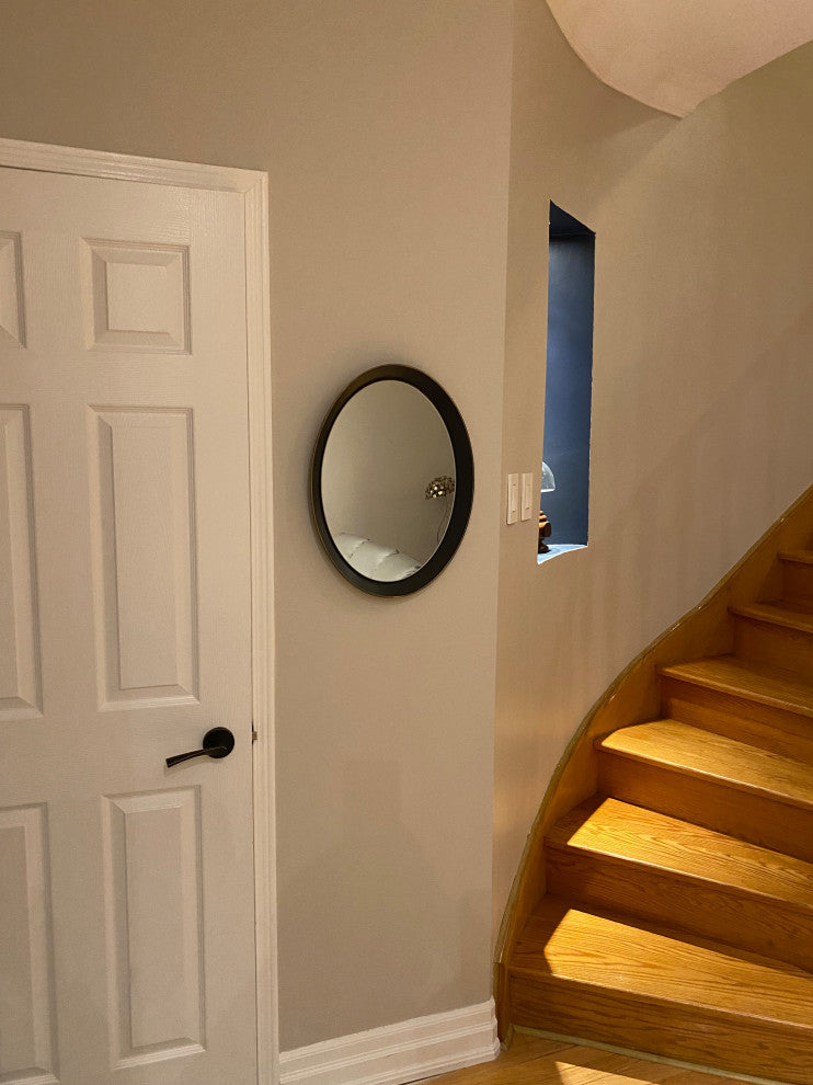 Oval metal decorative mirror