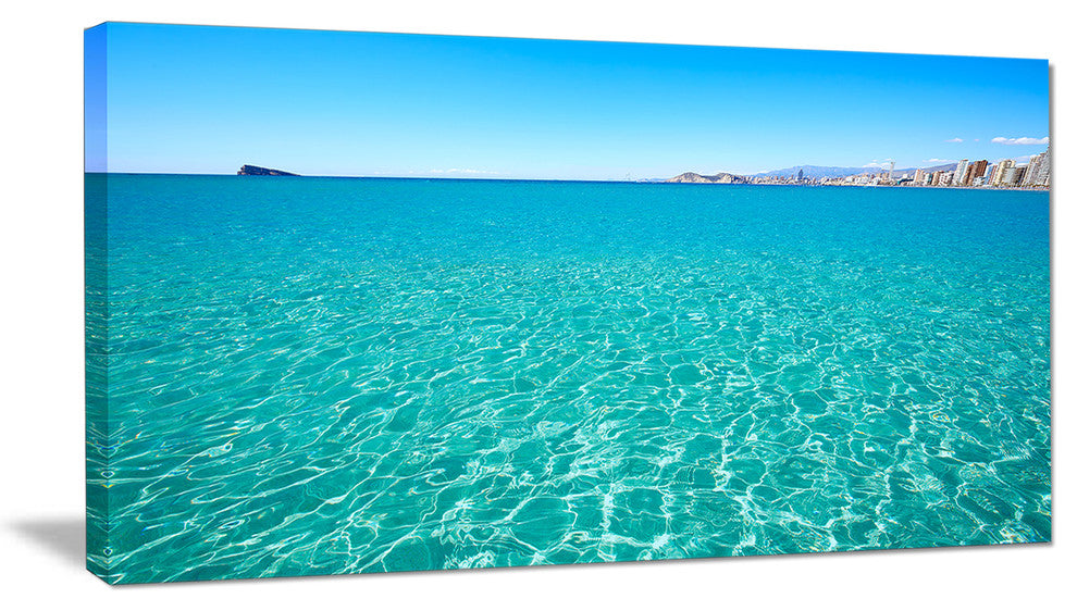 "Blue Benidorm Levante Beach" Canvas Print, 1 Panel
