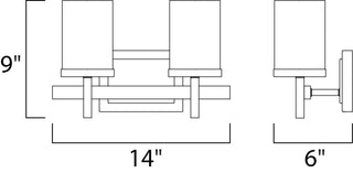 Maxim 2152 Tetra 14"W Bathroom Light - Polished Chrome