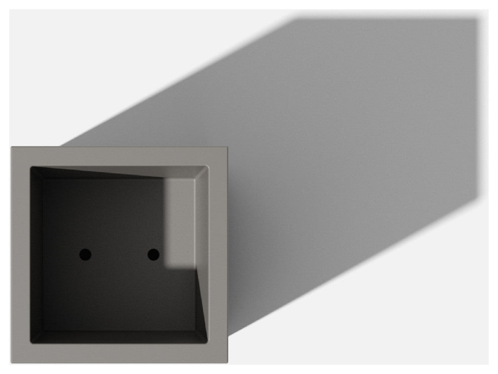 Veradek Block Series Pedestal Planter, Grey, Short