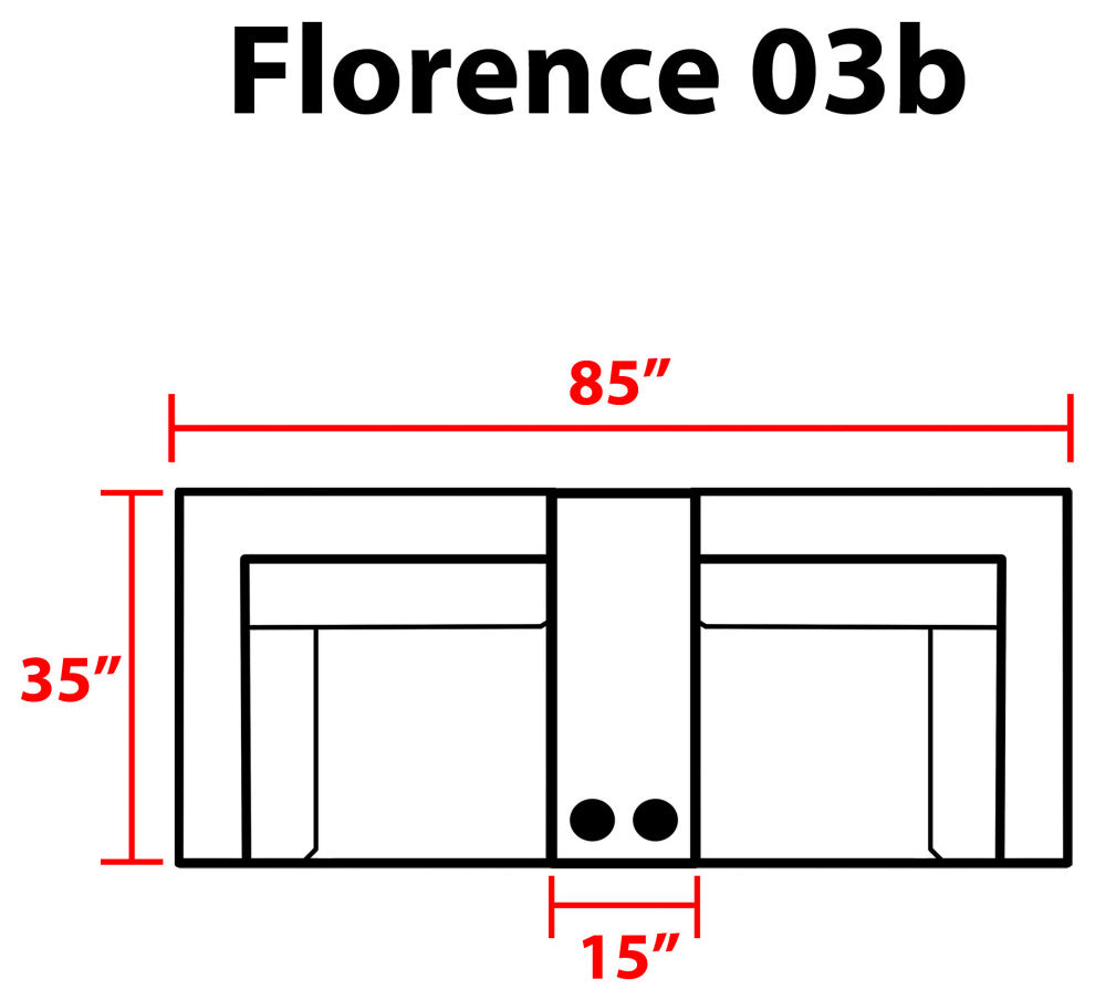 Florence 3 Piece Wicker Patio Furniture Set 03b Black