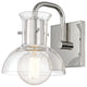 Riley Bath-Light, Clear Glass, Finish: Polished Nickel