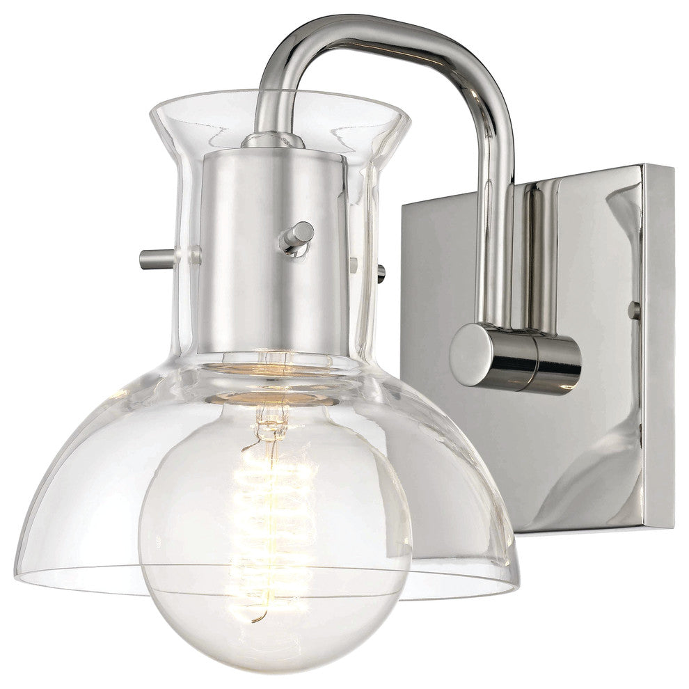 Riley Bath-Light, Clear Glass, Finish: Polished Nickel