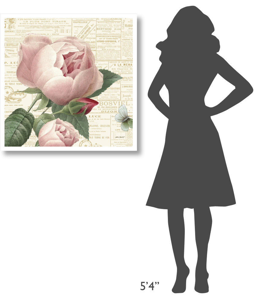 "Roses in Paris V" Digital Paper Print by Katie Pertiet, 32"x32"