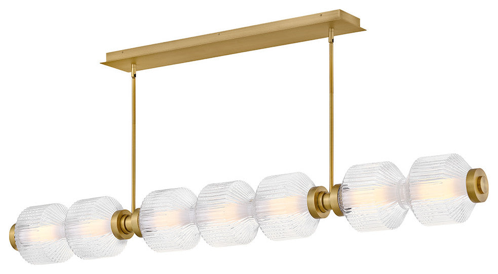 Fredrick Ramond Reign Large Seven Light Led Linear, Lacquered Brass