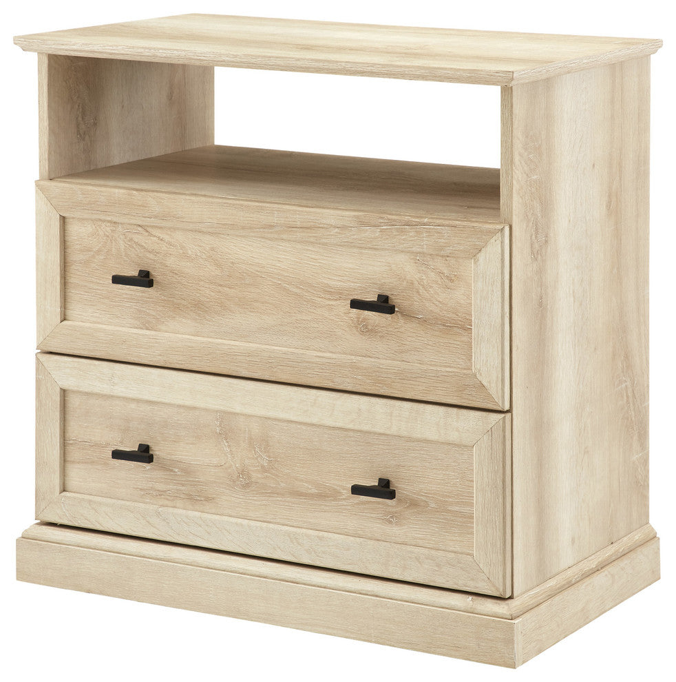 Classic 2 Drawer End Table, White Oak