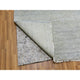 Olive Gray Grass Design Natural Undyed Wool Hand Knotted Square Rug 12'x12'4"