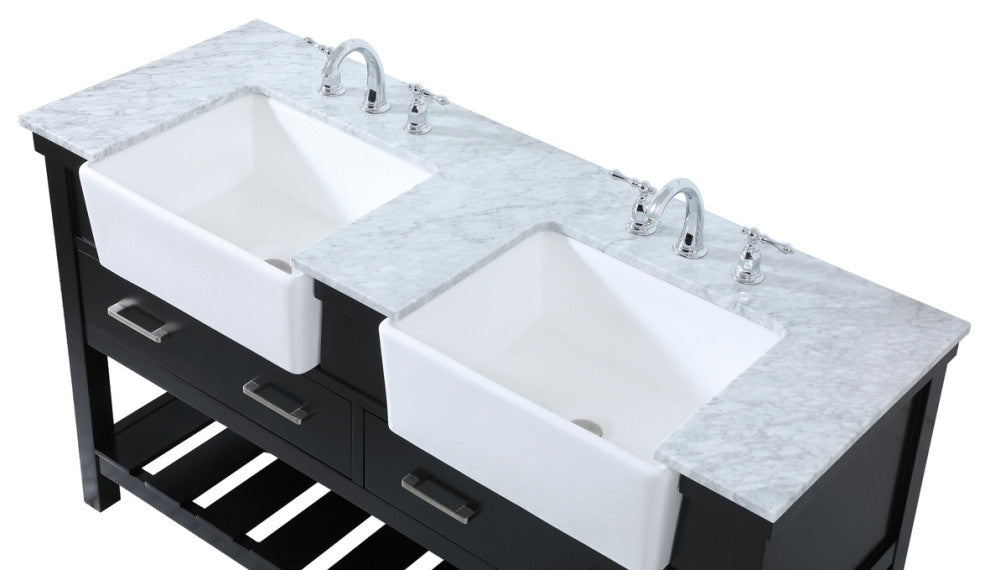 Home Living 22" Farmhouse Black-Light Bathroom Vanity